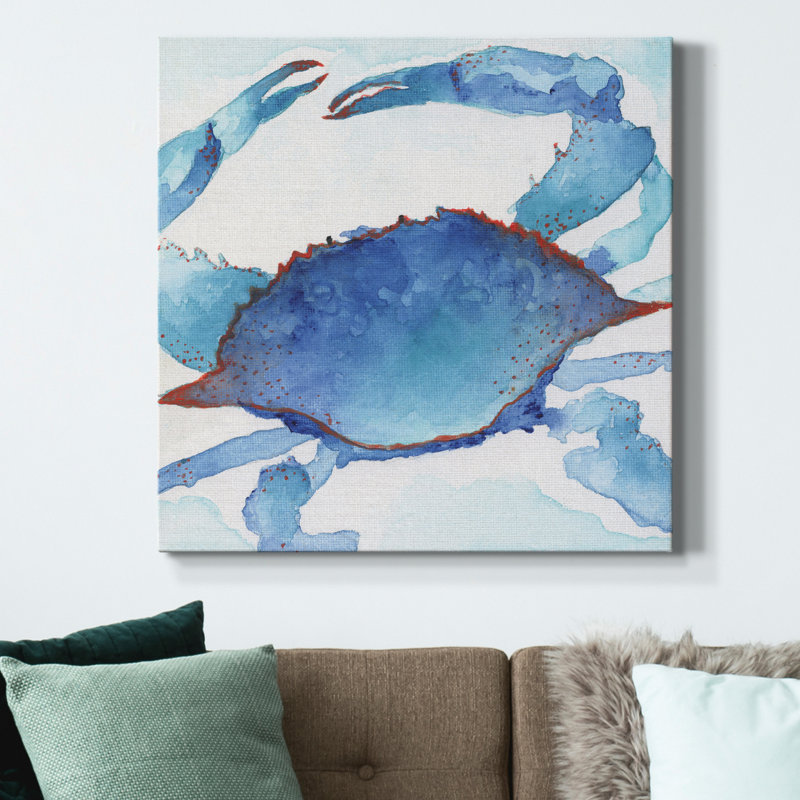 Crabe des Galapagos - reproduction d'art sur toile tendue, H 40 po x l 40 po x P 1 po