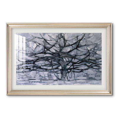 The Gray Tree, 1911-Piet Mondrian-Custom Framed Print
