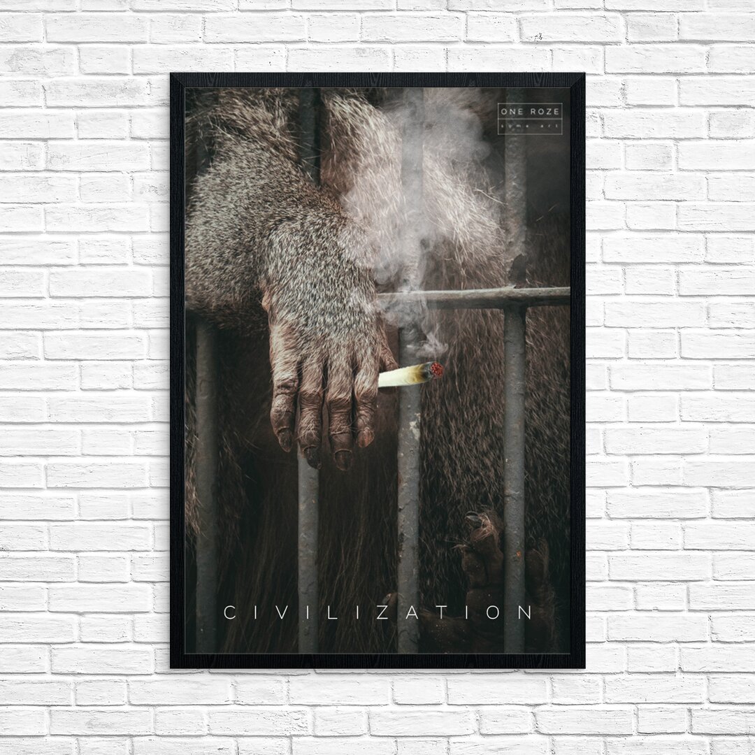 Gerahmtes Poster Civilization von Bartosz Jasyk