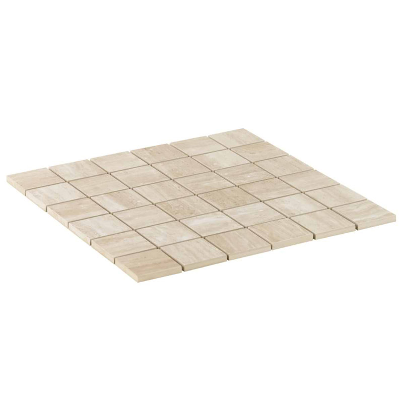 Nashville Beige 2X2 Matte Porcelain Mosaic Tile, Beige Matte