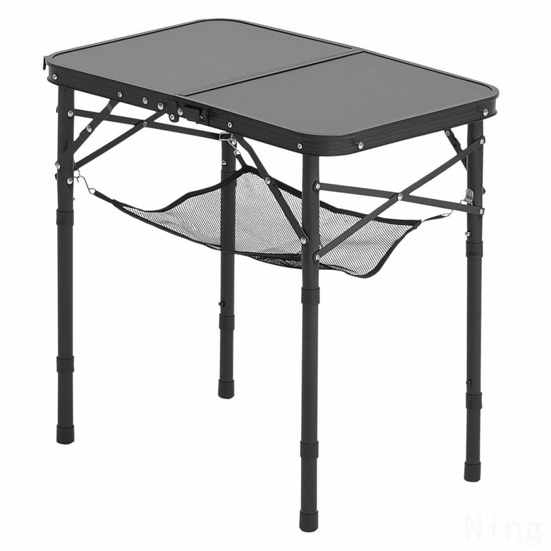 2Ft Folding Portable Camping Table Aluminum Outdoor Table Adjustable Height