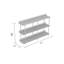Console industrielle de 34 pouces, canapé-lit étroit à 3 niveaux avec tablettes, finition en bois récupéré et cadre en métal noir pour le vestibule, le couloir
