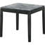 Table de bout rectangulaire en faux marbre gris et noir, 23,5 po de largeur, 22 po de hauteur, bois franc asiatique, pour l'espace de vie principal, espace