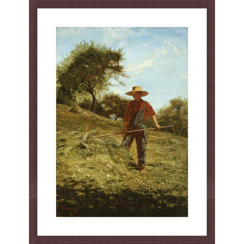 Haymaker par Winslow Homer - Impression sur toile encadrée, H 29,5 po x l 22,46 po