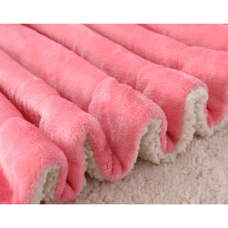 Couverture en sherpa, Double / Grand, Rose