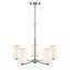 Lustre 5 lumières Verlana 24 "- Nickel brossé-1148037501