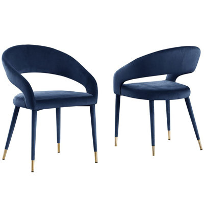 Modern Velvet Dining Chair Set Of 2(Only Dining Chairs)