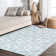 Tapis bleu clair / blanc Mashawna