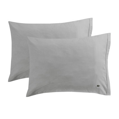 Taies d'oreiller en percale de coton Lacoste