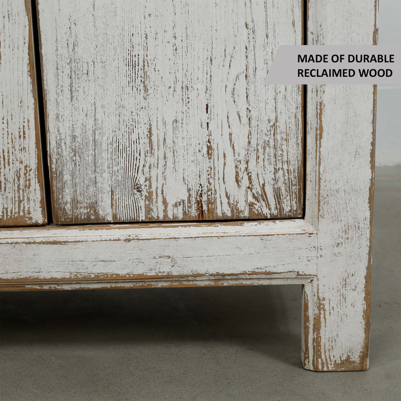Shandong Ming 79'' W Solid Wood Sideboard