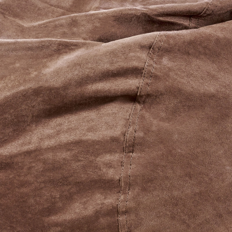 Cylindrical Bean Bag, Microfiber, 30.08" H x 85.08" W x 49.94" D, Brown Microfiber