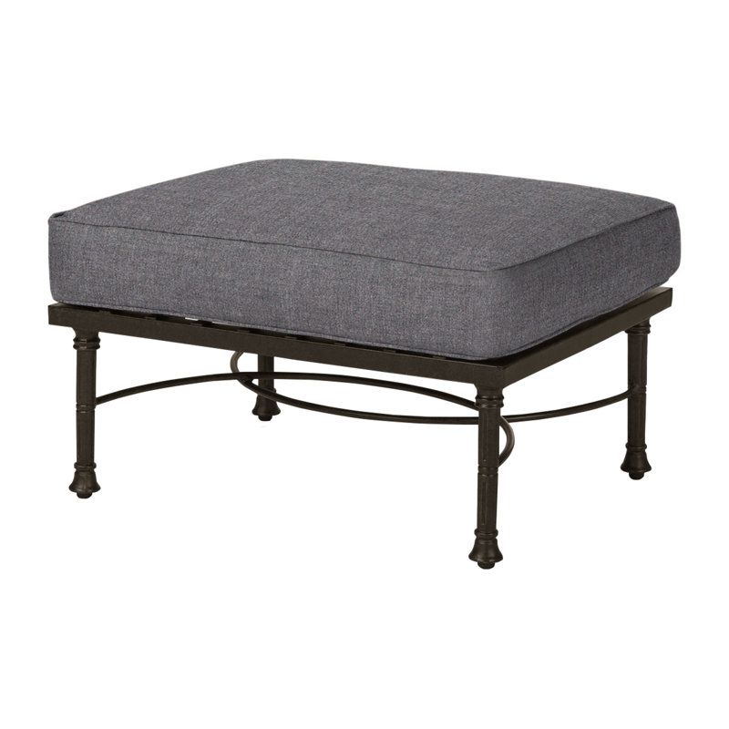 Florence Sectional Ottoman with Cushion, Desert Bronze, Cast Slate Sunbrella® Plainweave