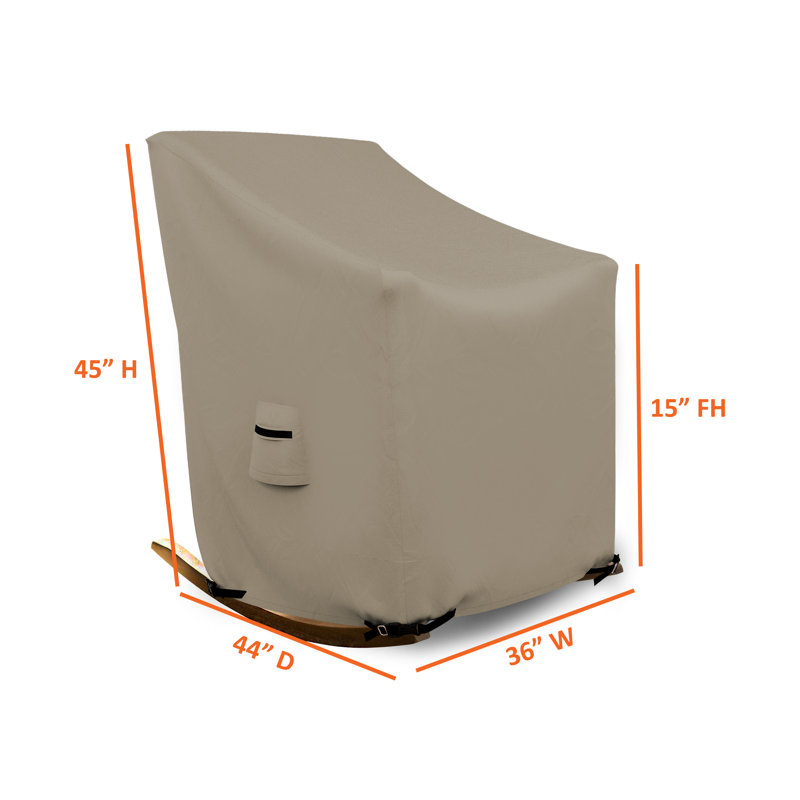Heavy-Duty Outdoor Rocking Chair Cover for Oxing HDPE Outdoor Rocking Chair, UV Resistant Waterproof Patio Chair Covers