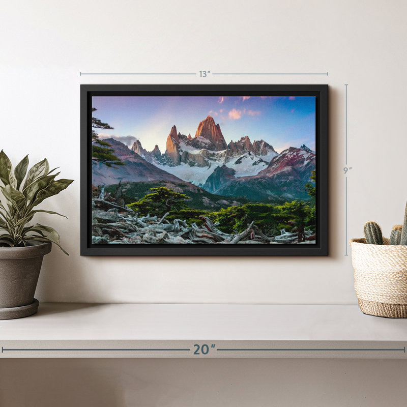 Impression sur toile Fitz Roy Snowy Pantops, H 9 po x l 13 po