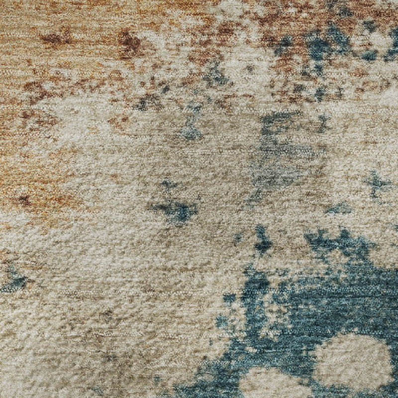 Tapis abstrait lavable à la machine Premium, Rectangle 1 pi 8 po x 2 pi 6 po