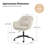 Leoh 37.5"Tall Modern Office Chair Curved Backrest with Height Adjustable and Metal Base-753711697