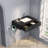 Wall-mounted charging desk, small-sized wall-mounted storage table for small rooms-1151243779