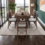 Ensemble de table de salle à manger extensible 7 pièces avec 6 chaises rembourrées-1233248587