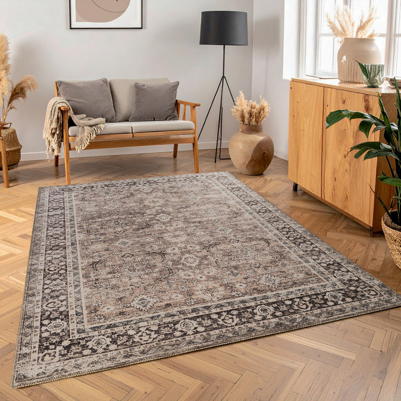 Majestic GC_RYL1004 Brown 5 Ft. 3 In. X 7 Ft. 3 In. Area Rug, Rectangle 5'4" x 7'4"