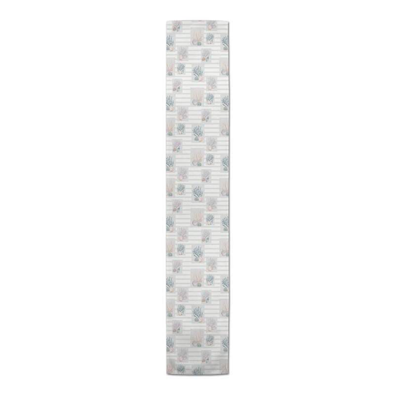 Arrain Rectangular Striped Table Runner, 72" x 16", Blue