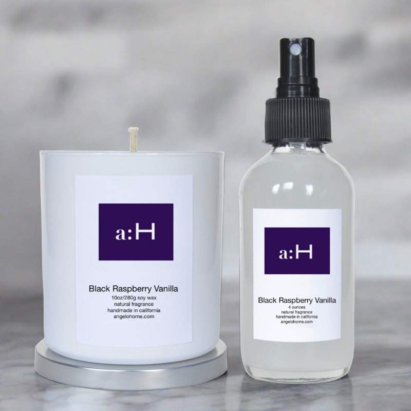 Black Raspberry Vanilla Scented Candle and Spray Duo