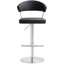 Upholstered Counter Stool with Metal Frame-1391162377