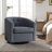 Jarissa 29.5'' Wide Modern Soft Space-Saving Linen Upholstered Swivel Tufted Accent Chair for Living Room, Bedroom-474794074