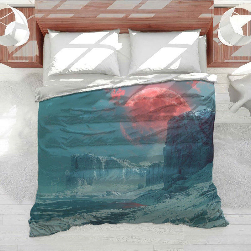 Housse de couette en microfibre Fantasy Landscape, Simple