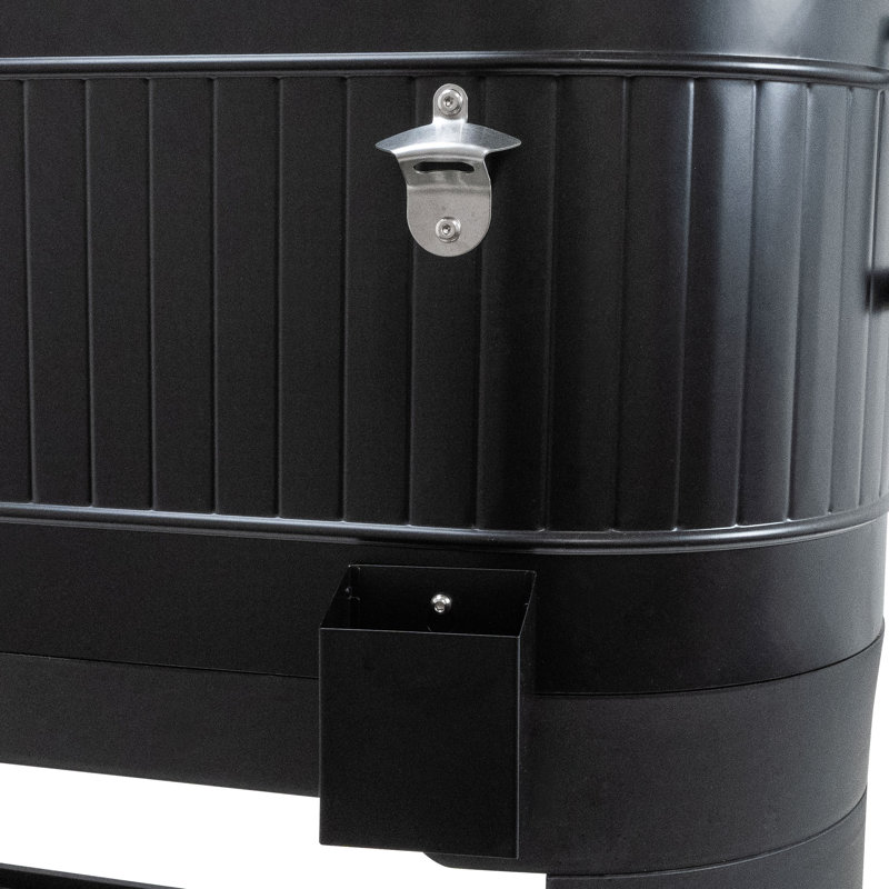 Grand chariot refroidisseur d'extérieur sur roulettes Permasteel 120 pte sur roulettes, refroidisseur de patio roulant avec séparateurs pour compartiments séparés