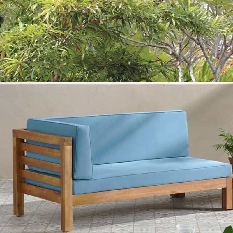 Corner Bench-L, Blue, Blue