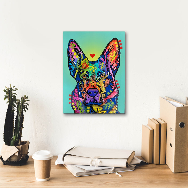 «All In» par Dean Russo, art mural sur toile, H 16 po x l 12 po x P 0,75 po