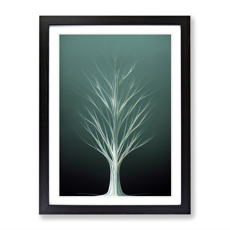 Ethereal Tree No.5 - Single Picture Frame Print, Black, 64cm H x 46cm W x 2cm D
