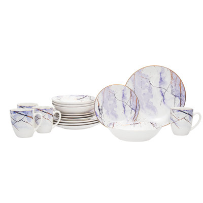 Kawachi 16 Piece Dinnerware Set, Service For 4
