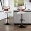 Ensemble de 2 tabourets de bar modernes en métal et en suède moderne -1299401257