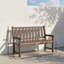 Banc de parc, banc de véranda pour 2 personnes, banc d'extérieur, siège courbé