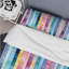 Watercolor Dreams Pink Striped Pattern - Ensemble de housse de couette à rayures-1846266583