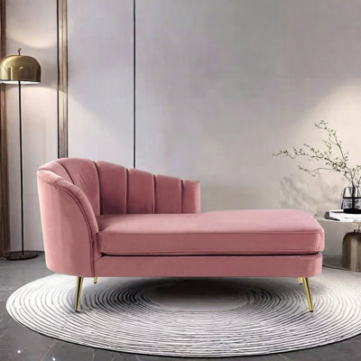 Chaise Longue with Solid Wood Frame