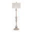 Lampe sur pied 65 po en résine avec abat-jour crème