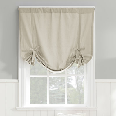 Archaeo Sarro Washed Cotton Semi-Sheer Rod Pocket Window Tie-up Shade