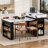 Extendable Dining Table with Folding Tabletop-2003961354