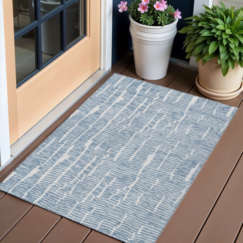Tapis intérieur lavable abstrait ivoire 3 pi x 5 pi, Rectangle 3' X 5'