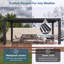 Pergolas en aluminium de 12 pi x 16 pi avec persiennes réglables en métal et drainage caché, pergola d'extérieur résistante aux intempéries avec cadre entièrement en aluminium pour la cour, au bord de la piscine-97645111-97239173