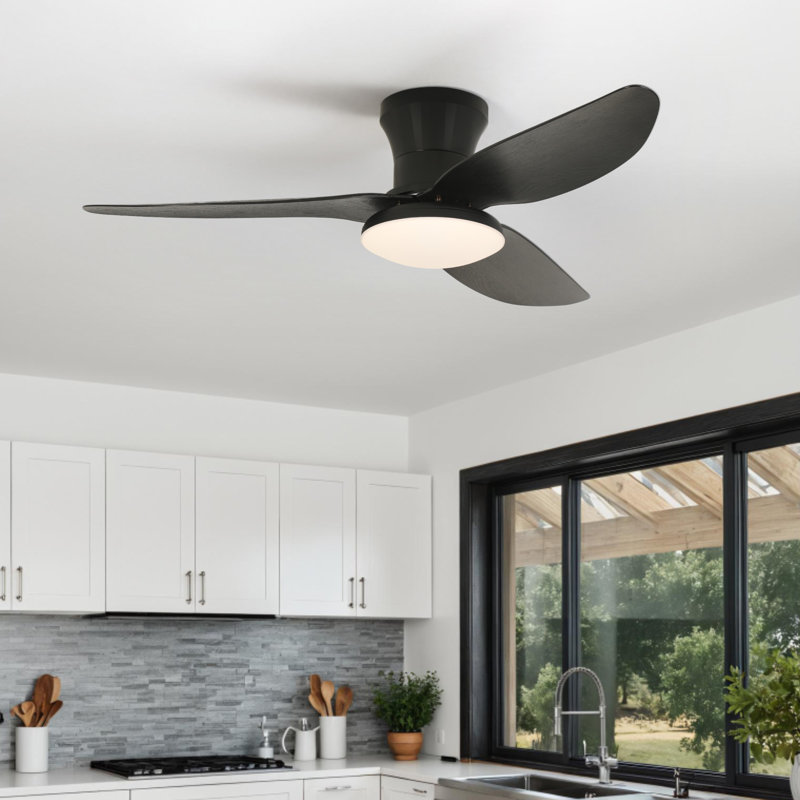 Ventilateur de plafond à profil bas à intensité variable de 40 po avec lumières DEL et télécommande Karlena (ensemble de 2)