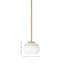 Mini-luminaire suspendu sur pied Finola avec verre à bulles de 7 po-2079268142-2079268130-2079268129