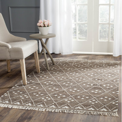 Manahan Geometric Wool Hand Woven Area Rug