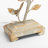 Charming Floral Table Lamp With Distressed Green Shade And Bird Accent, Rustic Home Decor Piece