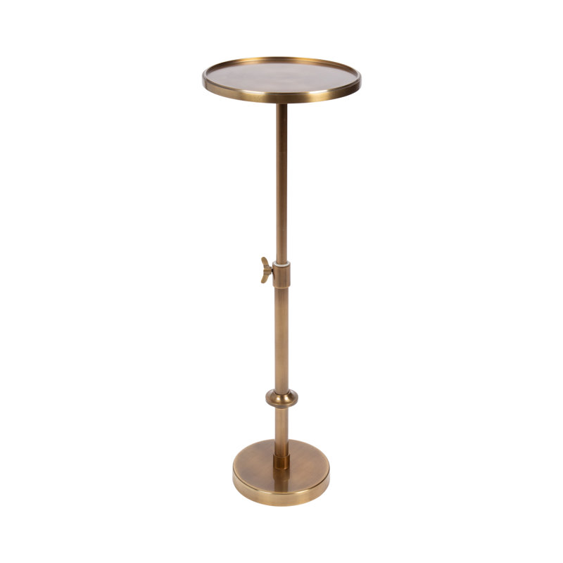 Bill Traditional Adjustable-Height Metal Pedestal Table