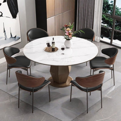 White Light Microlite Solid Wood Dining Table Sets