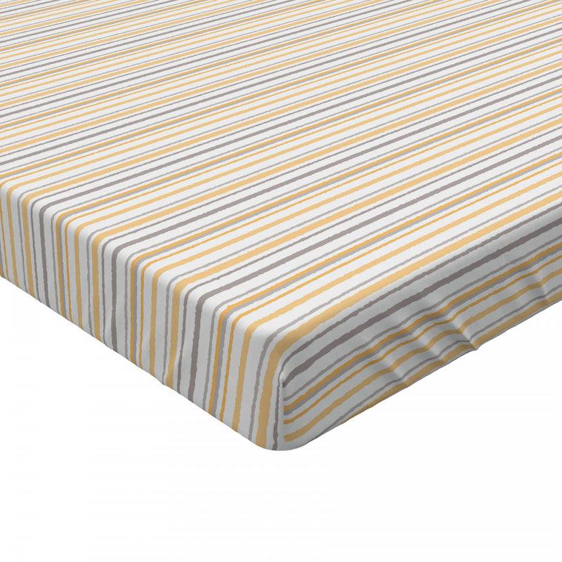 Microfiber Striped Fitted Sheet, Full Fitted Sheet, Striped 1