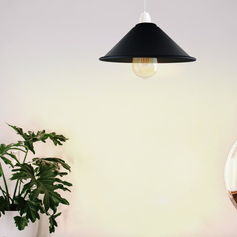Nikias 10cm H Metal Cone Shape Lamp Shade ( Uno ), Black